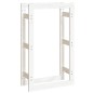 vidaXL Estante para leña madera maciza de pino blanco 60x25x100 cm vidaXL Estante para leña madera maciza de pino blanco 60x25x100 cm