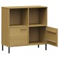 vidaXL Librería patas de metal OSLO madera maciza marrón 90x35x90,5 cm vidaXL Librería patas de metal OSLO madera maciza marrón 90x35x90,5 cm
