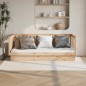vidaXL Sofá cama de madera maciza de pino 100x200 cm