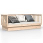 vidaXL Sofá cama de madera maciza de pino 100x200 cm