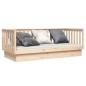vidaXL Sofá cama de madera maciza de pino 100x200 cm