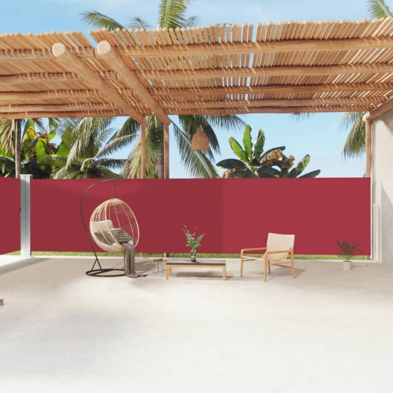 vidaXL Toldo lateral retráctil rojo 180x1200 cm vidaXL Toldo lateral retráctil rojo 180x1200 cm