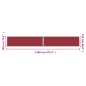 vidaXL Toldo lateral retráctil rojo 180x1200 cm vidaXL Toldo lateral retráctil rojo 180x1200 cm