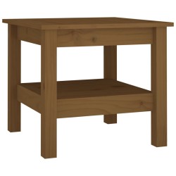 vidaXL Mesa de centro madera maciza de pino marrón miel 45x45x40 cm