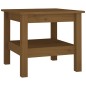 vidaXL Mesa de centro madera maciza de pino marrón miel 45x45x40 cm
