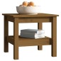 vidaXL Mesa de centro madera maciza de pino marrón miel 45x45x40 cm