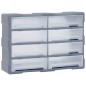 vidaXL Organizador multicajones con 8 cajones grandes 52x16x37 cm vidaXL Organizador multicajones con 8 cajones grandes 52x16x37 cm