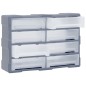 vidaXL Organizador multicajones con 8 cajones grandes 52x16x37 cm vidaXL Organizador multicajones con 8 cajones grandes 52x16x37 cm