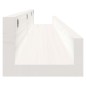 vidaXL Estantes de pared 2 uds madera maciza de pino blanco 80x12x9 cm