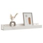 vidaXL Estantes de pared 2 uds madera maciza de pino blanco 80x12x9 cm