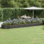 vidaXL Jardinera arriate acero recubierto polvo antracita 523x140x36cm vidaXL Jardinera arriate acero recubierto polvo antracita 523x140x36cm