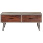 vidaXL Mesa de centro madera maciza de mango rugosa gris 100x60x40 cm vidaXL Mesa de centro madera maciza de mango rugosa gris 100x60x40 cm