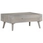 vidaXL Mesa de centro madera maciza de mango rugosa gris 100x60x40 cm vidaXL Mesa de centro madera maciza de mango rugosa gris 100x60x40 cm