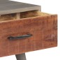vidaXL Mesa de centro madera maciza de mango rugosa gris 100x60x40 cm vidaXL Mesa de centro madera maciza de mango rugosa gris 100x60x40 cm
