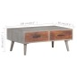 vidaXL Mesa de centro madera maciza de mango rugosa gris 100x60x40 cm vidaXL Mesa de centro madera maciza de mango rugosa gris 100x60x40 cm