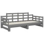 vidaXL Sofá cama extraíble madera maciza de pino gris 2x(90x200) cm vidaXL Sofá cama extraíble madera maciza de pino gris 2x(90x200) cm