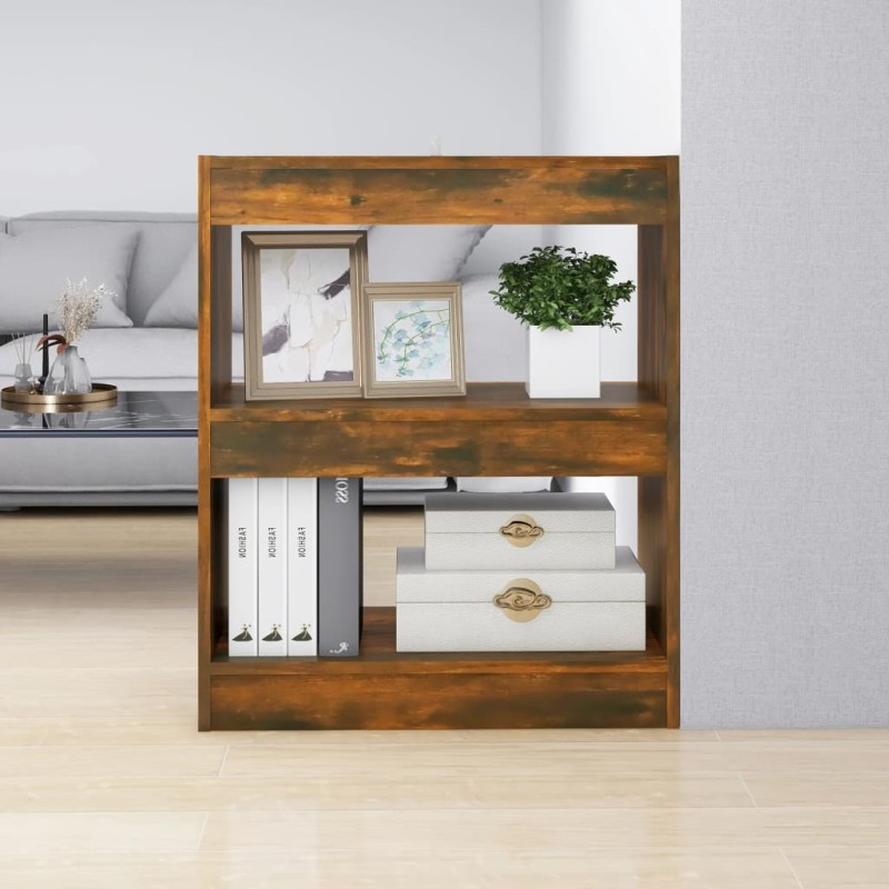 vidaXL Estantería/divisor de espacios color roble ahumado 60x30x72 cm vidaXL Estantería/divisor de espacios color roble ahumado 60x30x72 cm