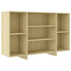 vidaXL Aparador de madera contrachapada roble Sonoma 120x30x75 cm