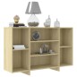 vidaXL Aparador de madera contrachapada roble Sonoma 120x30x75 cm vidaXL Aparador de madera contrachapada roble Sonoma 120x30x75 cm