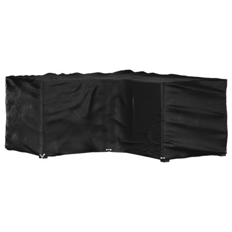 vidaXL Funda para muebles de jardín forma de L 16 ojales 215x215x90 cm
