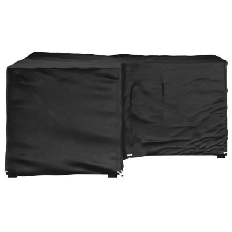 vidaXL Funda para muebles de jardín forma de L 16 ojales 215x215x90 cm