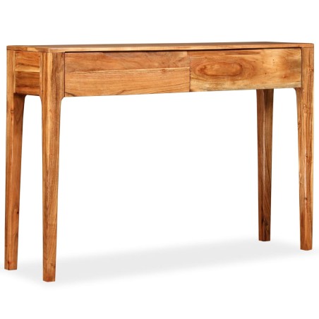 vidaXL Mesa consola de madera maciza 118x30x80 cm