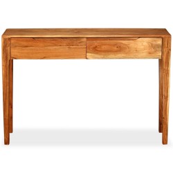 vidaXL Mesa consola de madera maciza 118x30x80 cm