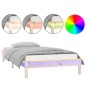 vidaXL Estructura de cama con LED madera maciza 90x200 cm vidaXL Estructura de cama con LED madera maciza 90x200 cm