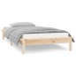 vidaXL Estructura de cama con LED madera maciza 90x200 cm vidaXL Estructura de cama con LED madera maciza 90x200 cm