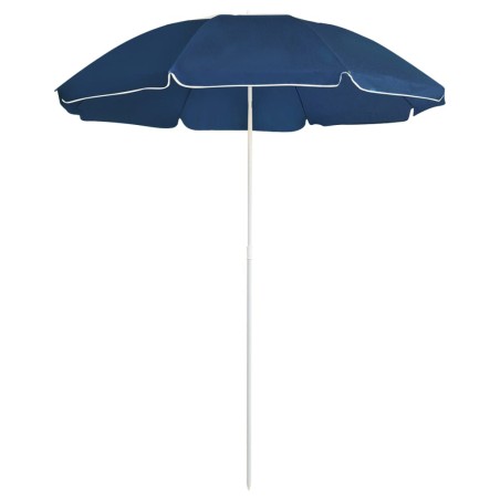 vidaXL Sombrilla de jardín con poste de acero azul 180 cm