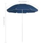 vidaXL Sombrilla de jardín con poste de acero azul 180 cm vidaXL Sombrilla de jardín con poste de acero azul 180 cm
