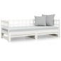 vidaXL Sofá cama extraíble madera maciza de pino blanco 2x(80x200) cm vidaXL Sofá cama extraíble madera maciza de pino blanco 2x(80x200) cm