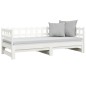 vidaXL Sofá cama extraíble madera maciza de pino blanco 2x(80x200) cm vidaXL Sofá cama extraíble madera maciza de pino blanco 2x(80x200) cm