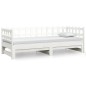 vidaXL Sofá cama extraíble madera maciza de pino blanco 2x(80x200) cm vidaXL Sofá cama extraíble madera maciza de pino blanco 2x(80x200) cm
