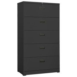 vidaXL Armario archivador de acero gris antracita 90x46x164 cm