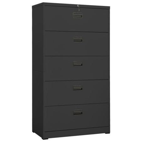 vidaXL Armario archivador de acero gris antracita 90x46x164 cm
