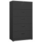 vidaXL Armario archivador de acero gris antracita 90x46x164 cm