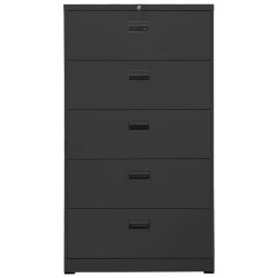 vidaXL Armario archivador de acero gris antracita 90x46x164 cm