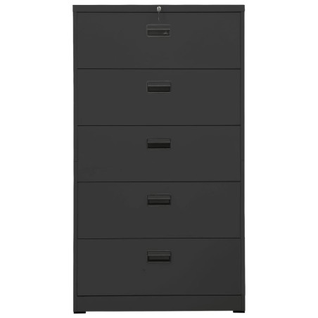 vidaXL Armario archivador de acero gris antracita 90x46x164 cm