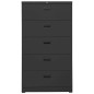 vidaXL Armario archivador de acero gris antracita 90x46x164 cm