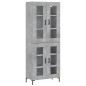 vidaXL Aparador alto madera contrachapada gris hormigón 69,5x34x180 cm vidaXL Aparador alto madera contrachapada gris hormigón 69,5x34x180 cm