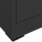 vidaXL Armario archivador de acero gris antracita 90x46x164 cm