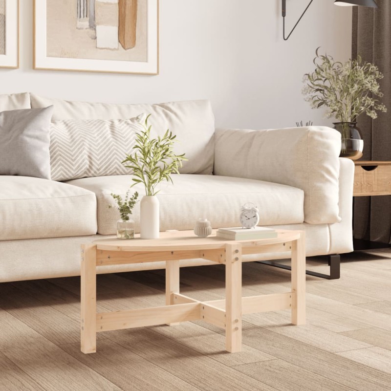 vidaXL Mesa de centro de madera maciza de pino 87x48x35 cm vidaXL Mesa de centro de madera maciza de pino 87x48x35 cm