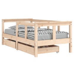 vidaXL Estructura de cama para niños con cajones madera pino 70x140 cm