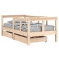 vidaXL Estructura de cama para niños con cajones madera pino 70x140 cm vidaXL Estructura de cama para niños con cajones madera pino 70x140 cm