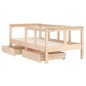 vidaXL Estructura de cama para niños con cajones madera pino 70x140 cm vidaXL Estructura de cama para niños con cajones madera pino 70x140 cm