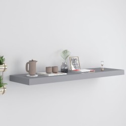 vidaXL Estante flotante de pared MDF gris 90x23,5x3,8 cm