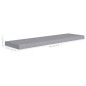vidaXL Estante flotante de pared MDF gris 90x23,5x3,8 cm vidaXL Estante flotante de pared MDF gris 90x23,5x3,8 cm