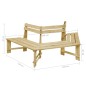 vidaXL Banco de jardín madera pino impregnada 240 cm vidaXL Banco de jardín madera pino impregnada 240 cm