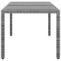 vidaXL Mesa jardín vidrio templado ratán sintético gris 150x90x75 cm vidaXL Mesa jardín vidrio templado ratán sintético gris 150x90x75 cm